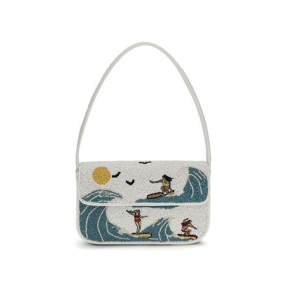 Staud Handbags - Staud White Other Fibres Shoulder Women's Bag